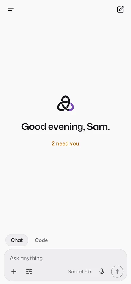 Home on a phone: the knot, a greeting, and 2 need you.
